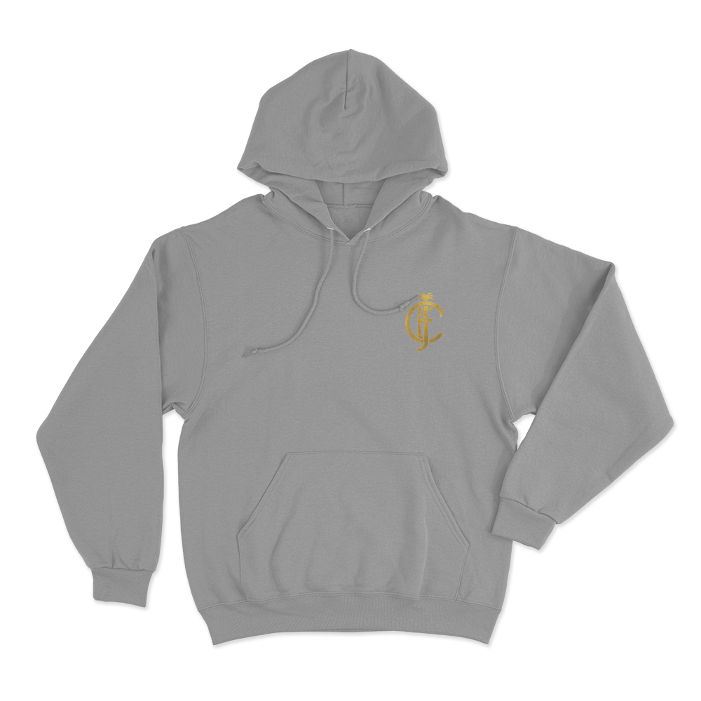 ungle Golden Monogram Logo Unisex Hoodie Grey ungle Golden Monogram Logo Unisex Hoodie Grey
