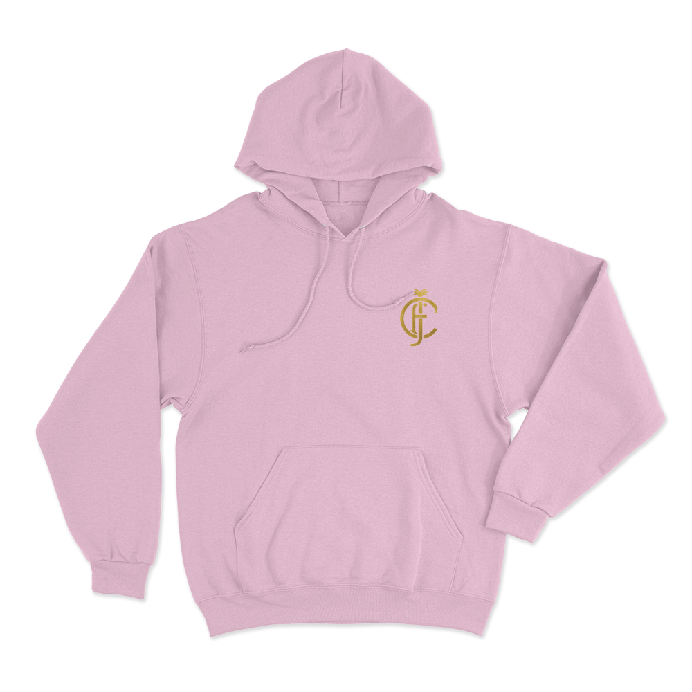 ungle Golden Monogram Logo Unisex Hoodie Pink ungle Golden Monogram Logo Unisex Hoodie Pink