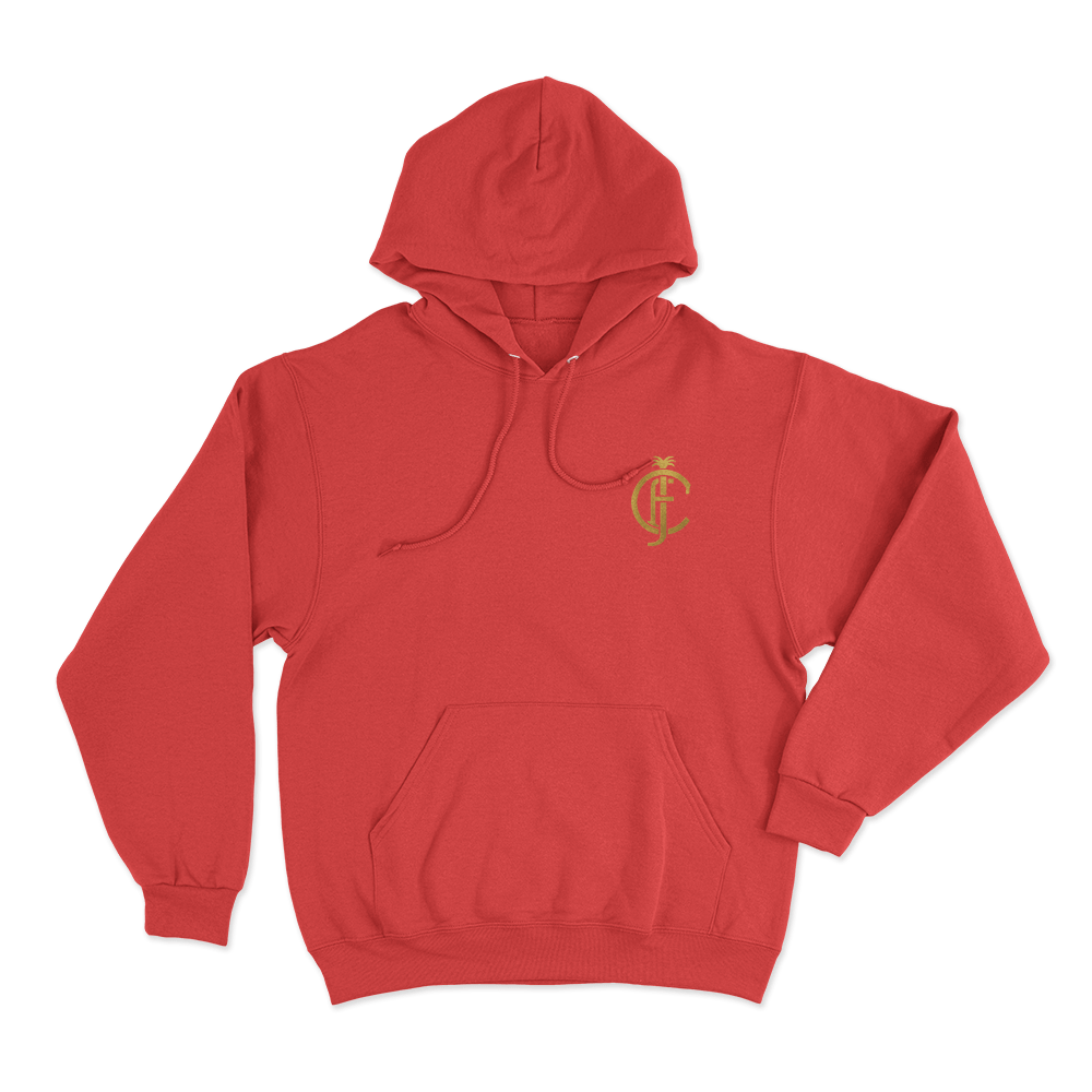 ungle Golden Monogram Logo Unisex Hoodie Red ungle Golden Monogram Logo Unisex Hoodie Red