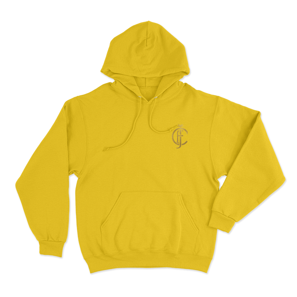 ungle Golden Monogram Logo Unisex Hoodie Yellow ungle Golden Monogram Logo Unisex Hoodie Yellow